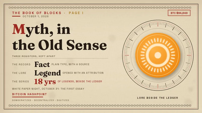 Myth, in the Old Sense