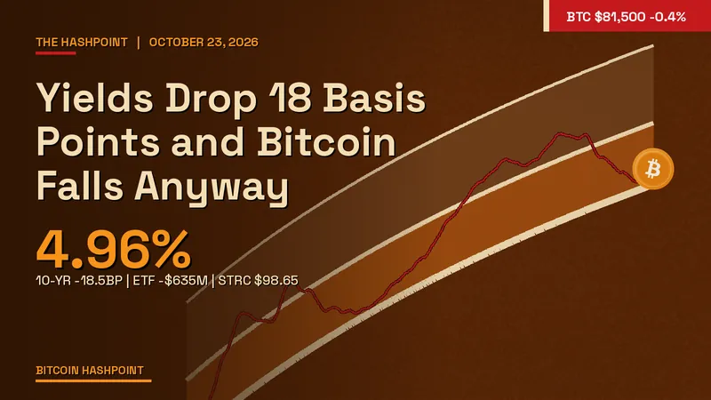Yields Drop 18 Basis Points and Bitcoin Falls Anyway