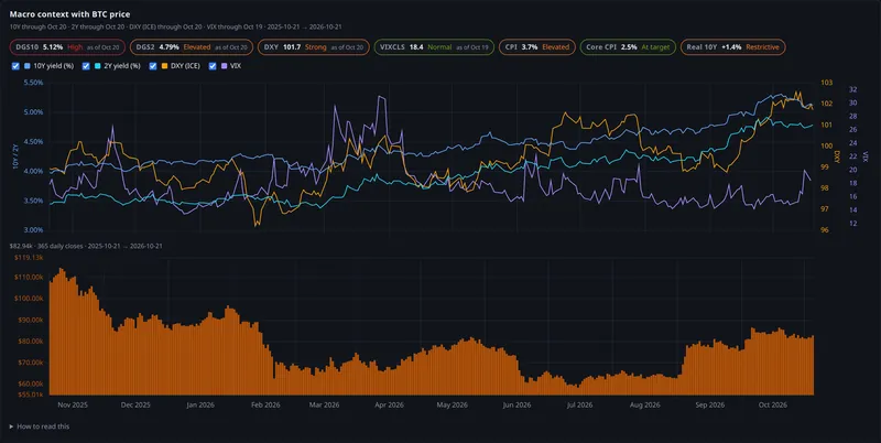 macro context with btc price panel