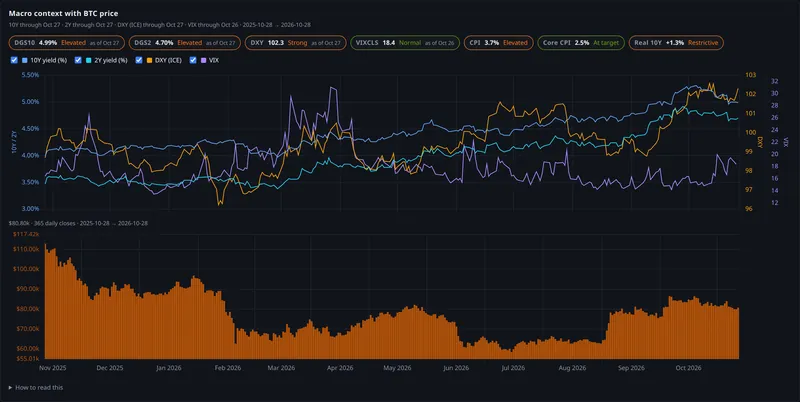 macro context with btc price panel